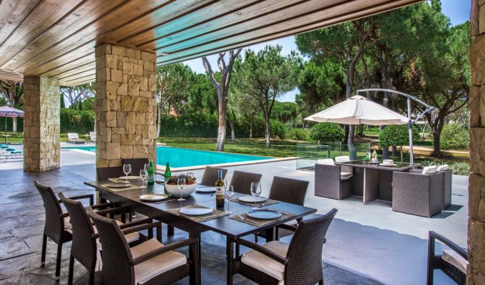 Algarve Luxury Villa Holiday Rental Vilamoura over the Golf course with staff, private pool, hammam, cinema and games room