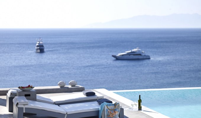 Greece Mykonos Seaview Villa Vacation rentals private pool - Paradise beach 200 m