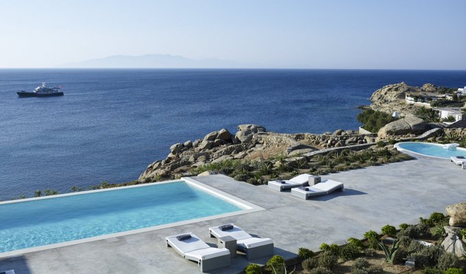 Greece Mykonos Seaview Villa Vacation rentals private pool - Paradise beach 200 m