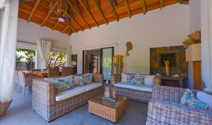 Mauritius beachfront villa rentals close to Belle Mare private pool