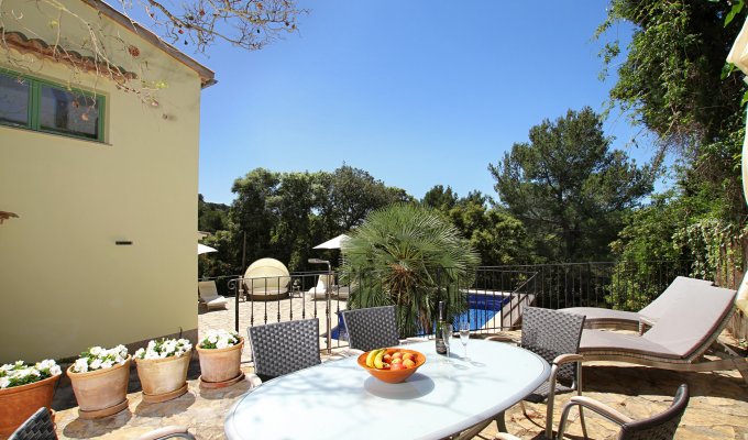 Majorca Luxury villa rental with heated private pool and with mountain view in Pollensa (Balearic Islands)