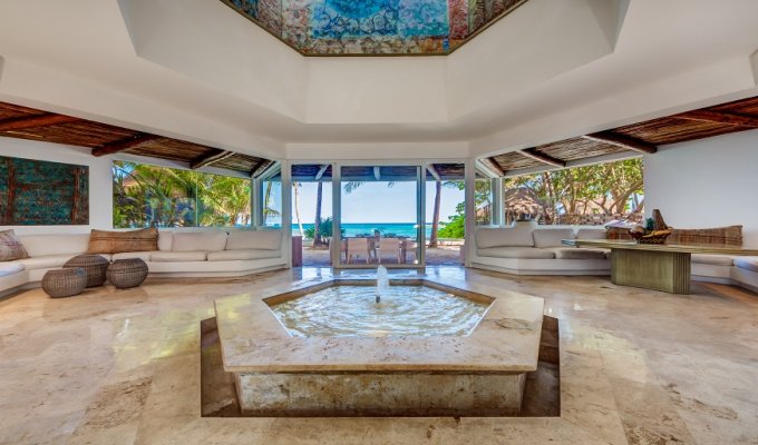 Yucatan - Mayan Riviera - Puerto Aventuras Luxury beachfront villa vacation rentals with heated private pool and staff