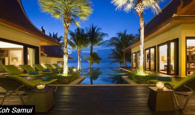 Thailande Beachfront Villa Vacation Rentals in Koh Samui with pool & staff