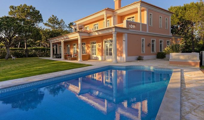 Quinta do Lago Portugal Luxury Villa Holiday Rental with heated pool with views of the beach and the Sao Lourenco golf course, Algarve