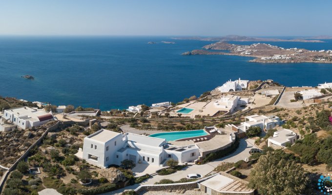 Greece Mykonos Luxury Villa Vacation with private pool - panoramic sea views of the Aegean Sea