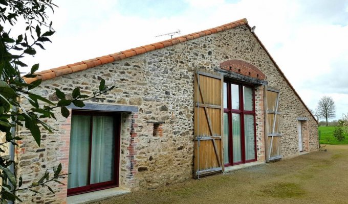 Vendee Holiday Home Rental Puy du Fou with heated indoor pool and  outdoor kitchen