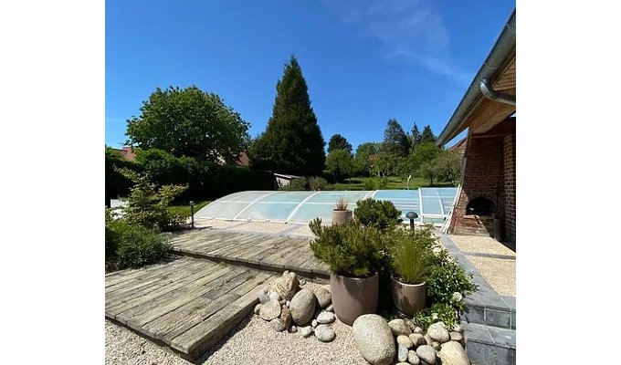 Picardy cottage rental charming Heated pool Bay de Somme