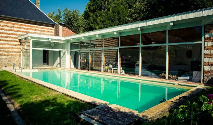 Château Picardie rental with friends or family heated outdoor pool near Amiens 1h30 Baie de Somme
