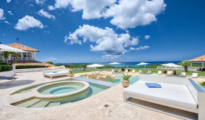 St Martin Terres Basses Villa rentals with two private pools & Jacuzzi