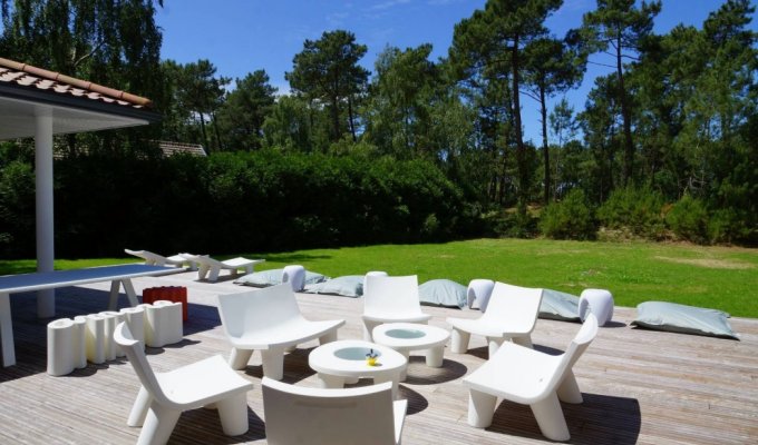 Luxury Villa Rental Le Touquet Paris Plage heated pool jacuzzi in the heart of the forest near Touquet beach and close to the Golf