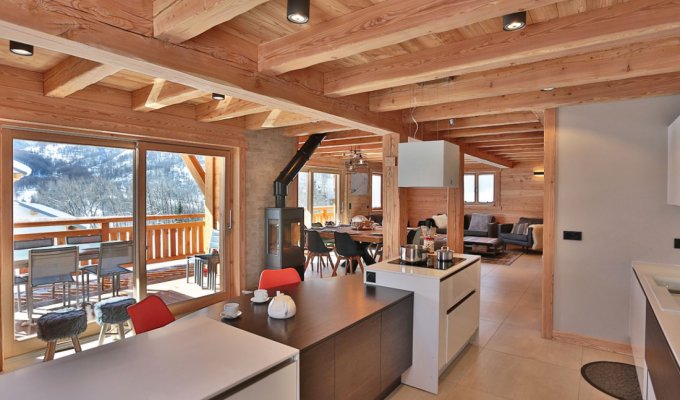 Serre Chevalier Luxury Chalet Rental near the slopes with spa sauna and concierge services