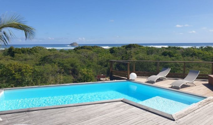Vacation house rental St-François in Guadeloupe with pool and sea view 