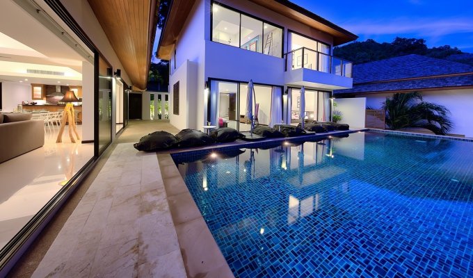 Koh Samui Beachfront Estate Villa rental Bo Phut Beach private pool & Staff
