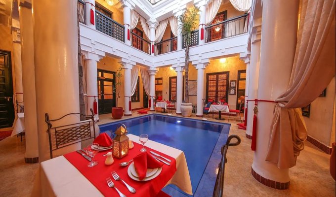 View Patio of charmed riad in Marrakech 