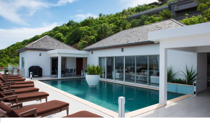 St Barths Holiday Rentals - Seaview Luxury Villa Vacation Rentals in St Barthelemy with private pool - Marigot - FWI