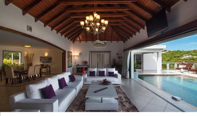 St Barths Holiday Rentals - Seaview Luxury Villa Vacation Rentals in St Barthelemy with private pool - Marigot - FWI