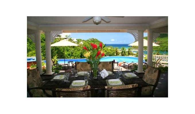 St. Lucia villa vacation rentals sea views and private pool