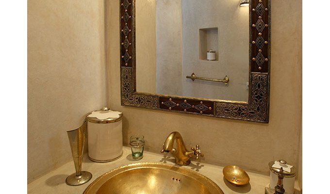 Bathroom of charmed riad in Marrakech 