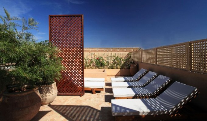 Terrace of charmed riad in Marrakech