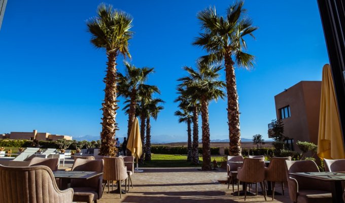 Garden of luxury villa in Marrakech 