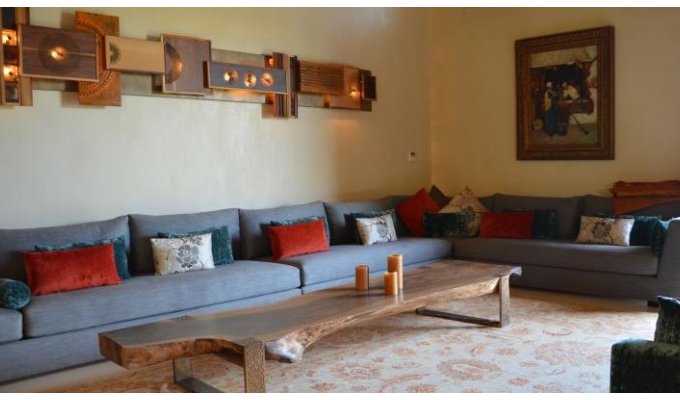 Living room of luxury villa in Marrakech 