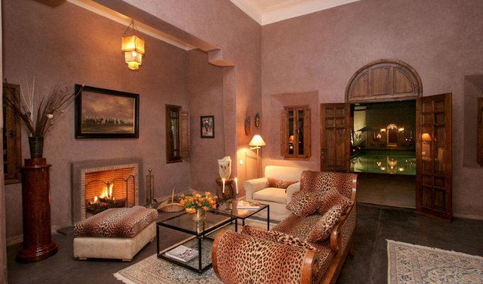 Living room of luxury villa in Marrakech