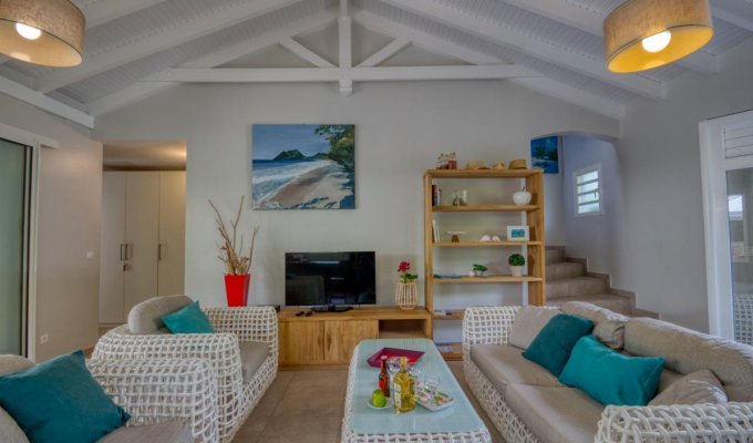 Martinique 4 star Beachfront villa rental in Le Diamant with private pool