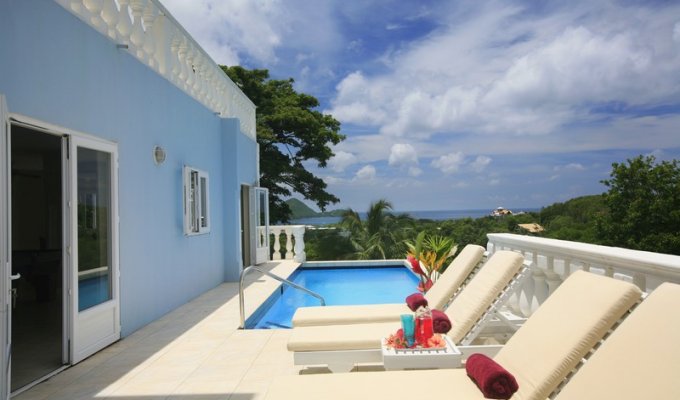 St Lucia holiday villa rentals view private pool and sea views - Golf Ridge - Cap Estate - Caribbean -