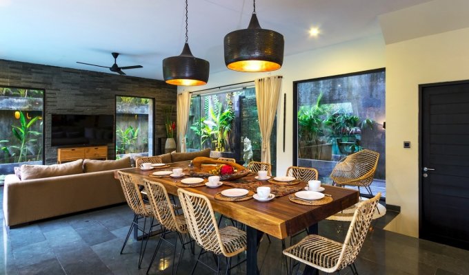 Seminyak Bali villa rental private pool from the beach staff included