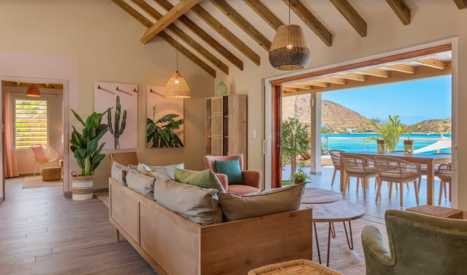St Martin Beachfront Villa Vacation Rental with private beach & pool