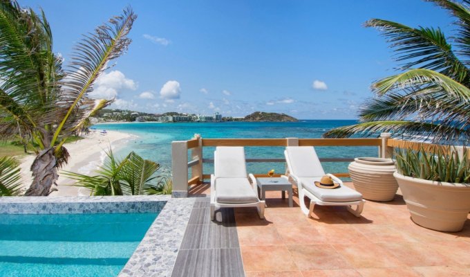 St Maarten Dawn Beach Villa Rentals Beachfront with pool