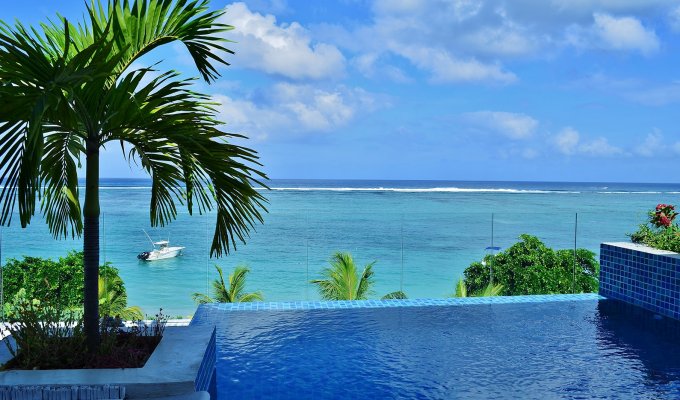 Mauritius Apartment rentals on the beach of Flic en Flac  west coast of Mauritius Island