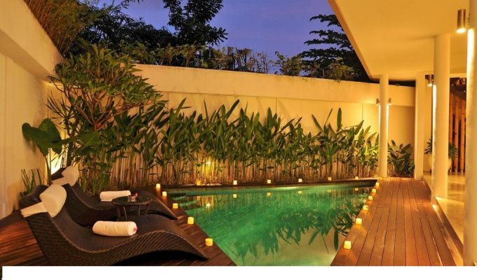 Seminyak Bali villa rental private pool from the beach with staff   