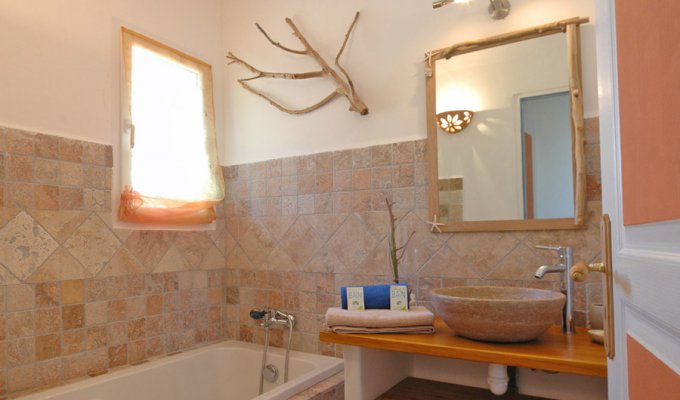 Ste Lucie de Porto Vecchio villa Vacation Rentals 5* pool jacuzzi front of the beach -South Corsica.