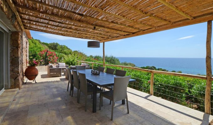 Ste Lucie de Porto Vecchio villa Vacation Rentals 5* pool jacuzzi front of the beach -South Corsica.