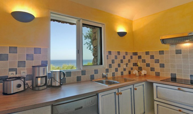 Ste Lucie de Porto Vecchio villa Vacation Rentals 5* pool jacuzzi front of the beach -South Corsica.