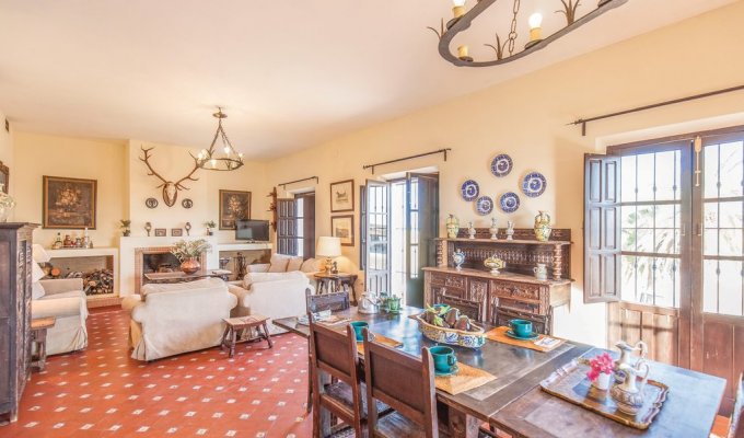 Living room with fireplace