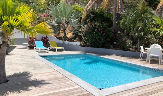 Charming villa rental with private pool located on the hillside within the gated community of Orient Beach