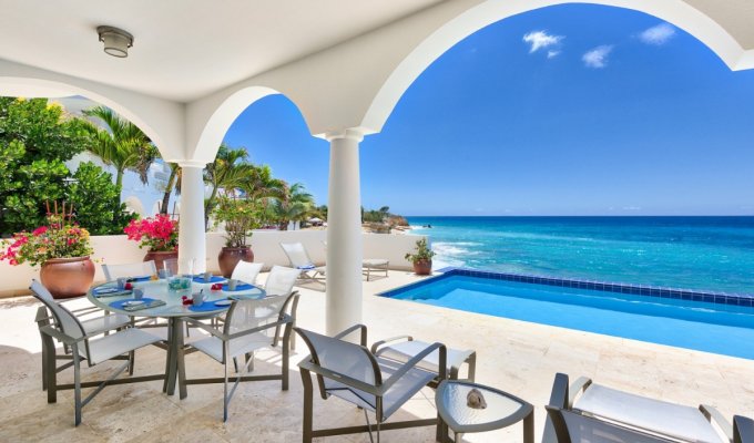 St Maarten Cupecoy Shore pointe Villa rentals Pool beach access to Cupecoy beach