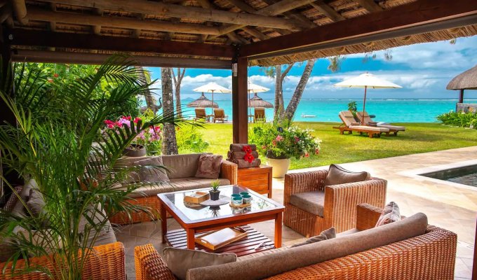 Mauritius Villa Rentals on Belle Mare beach with private pool East coast