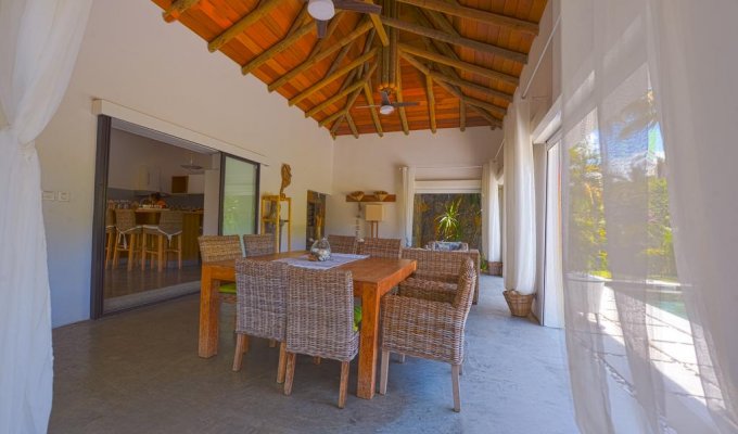 Mauritius beachfront villa rentals close to Belle Mare private pool