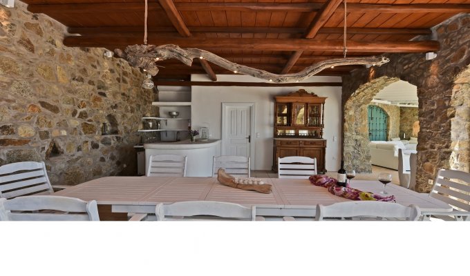 Greece Villa Vacation rentals Mykonos with terrace and on the Houlakia hill