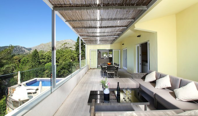 Majorca Luxury villa rental with heated private pool and with mountain view in Pollensa (Balearic Islands)