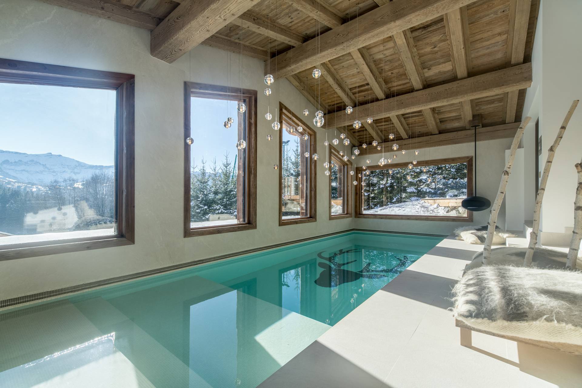 megeve luxury chalet rentals with heated pool 6 mins walking to jaillet slopes