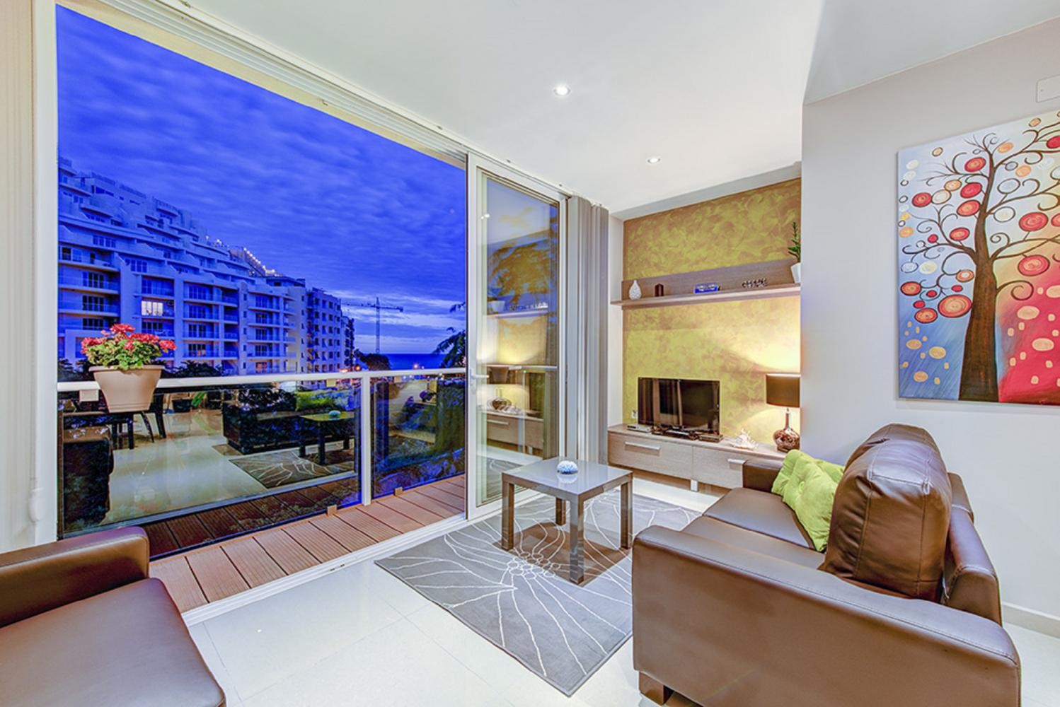 St Julian S Apartment Holiday Rental With Terrace And Sea View Malta