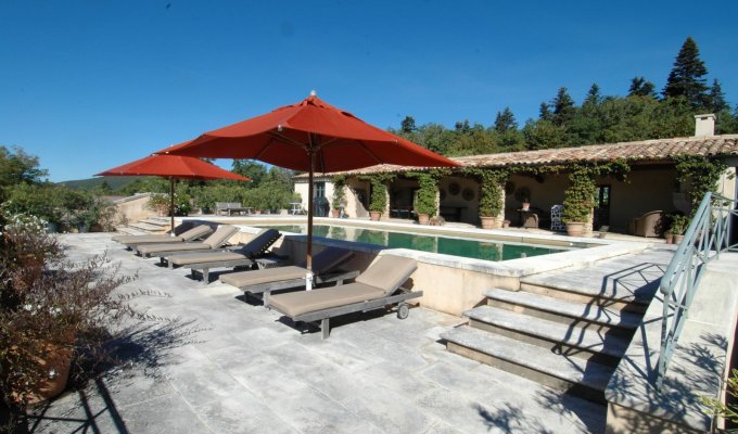 Rental Mas Luxe Luberon Provence private and heated swimming pool