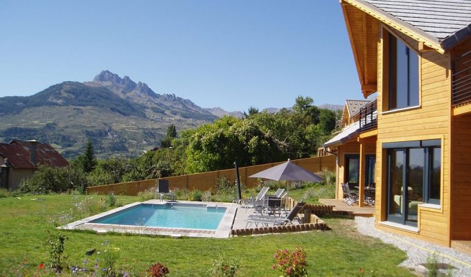 Serre Poncon Luxury Chalet Holiday Rentals heated private pool balneo lac view