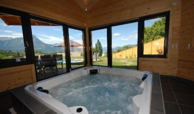 Serre Poncon Luxury Chalet Holiday Rentals heated private pool balneo lac view