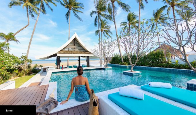 Thailand Beachfront Villa Vacation rentals in Koh Samui with private pool and access to private beach