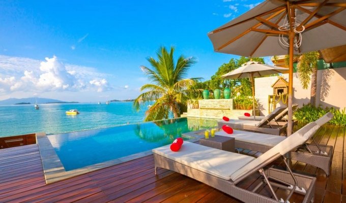 Thailand waterfront Villa Vacation rentals Koh Samui with private pool & Staff